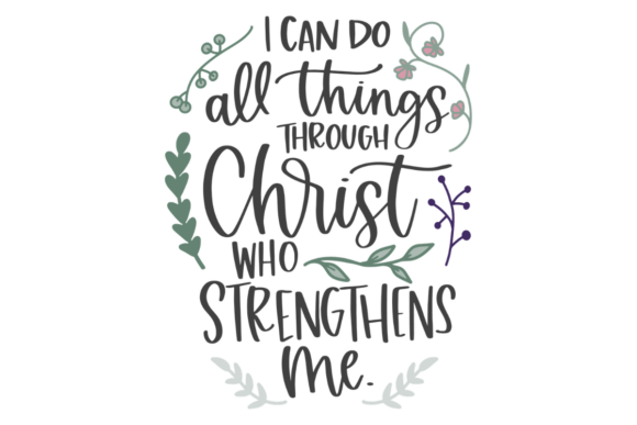 Floral Bible Quote Graphics for Crafts & Content