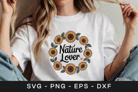 Nature Lover Sunflower Floral Graphics for Crafts