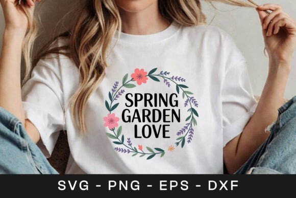 Spring Garden Love Floral Graphics for Crafts