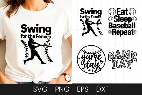 Swing for the Fences Baseball SVG PNG Graphics for Crafts